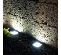 Lampada Solare Esterno da Percorso Giardino LED Acciaio Inox 2er Set [EEK: Non valutato]