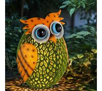 Lampada Solare Esterno Giardino Figura Gufo Colorato Intemperie LED H 21 CM [EEK: Inaditato]