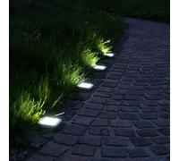 Lampada Solare Esterno Luce con Picchetto da Pavimento Giardino Inox LED 4er Set