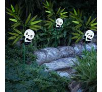 Lampada Solare Esterno Luce con Picchetto Giardino Panda Chiodi Tier Figura LED