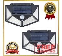 Lampada Solare Esterno sensore movimento IP65 giardino garage patio 2 pezzi