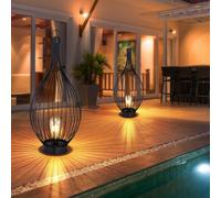 Lampada Solare Esterno Sospensione Decorazione Giardino LED Piantana Lanterna