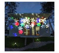 Lampada solare for proiettore di nevicate in movimento for esterni IP65 con luce solare da discoteca con fiocco di neve di Natale for decorazioni di nozze for feste di Capodanno(Colorful)