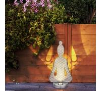 Lampada Solare Giardino per Esterni Buddha Figura LED Decorativa da H 36cm