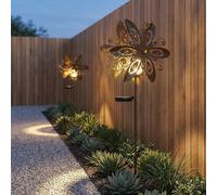 Lampada Solare Girandola per Esterni LED Ruggine Luce con Picchetto Metallo 2er [EEK: Non valutato]