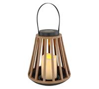 Lampada solare in plastica a gabbia con candela e maniglia, 1800 K, ideale per illuminazione esterna e decorazione ambientale.