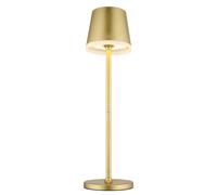 Lampada solare lampada da tavolo lampada da esterno lampada da giardino lampada da balcone lampada laterale, metallo color oro, 2 altezze possibili, LED 0,06W 3000K bianco caldo, H 41 cm