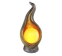 Lampada solare lampada solare lampada da esterno lampada da giardino lampada da esterno zona ingresso, IP44 antispruzzo ottica fiamma argento oro, 36x LED 0.06W bianco caldo, HxLxP 26.5x12x11 cm