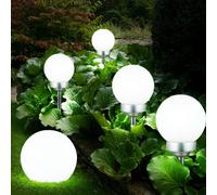 Lampada Solare a Sfera Luce per Esterni LED da Giardino Chiodi Balcone 5er Set
