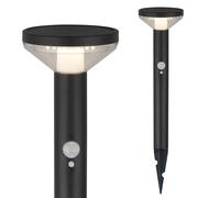 Maclean MCE465 B Lampada solare LED da Incasso Sensore di Movimento e Sensore Crepuscolare 3 Modalità di Funzionamento (1-Lampada, Nero)