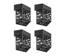 Lampada solare LED nera ABS+PC resistente alle intemperie(4) | Materiale ABS+PC nero, alloggiamento robusto, dimensioni 10 x 8 x 5 cm, durevole