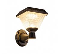Lampada Solare LED Sensore Crepuscolare Applique Solare Traslucido