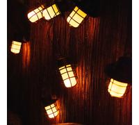 Lampada Solare Lichterkette Esterni 10x Lanterne da Balcone Fuoco Effetto LED