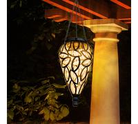 Lampada Solare Luce a Sospensione per Esterni LED da Giardino Lanterna Patio H