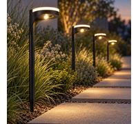 Lampada Solare Luce con Picchetto Esterni LED da Giardino Nero Up Down 4er Set