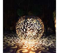 Lampada Solare Luce con Picchetto Sferica da Balcone Decorazione LED D 18,5 CM