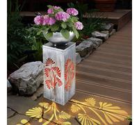 Lampada Solare Luce per Esterni Colonna Decorativa Ciotola Piante LED Giardino