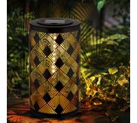 Lampada Solare Luce per Esterni da Tavolo Pendente Balcone Flammeneffekt Oro LED [EEK: Non valutato]