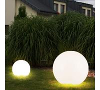 Lampada Solare Luce Sferica a Spiedo Chiodi LED Sfera Bianco Giardino 2er Set