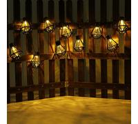 Lampada Solare Luci Decorazione Giardino per Esterni LED Retrò Griglia Patio