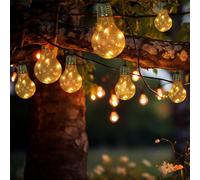 Lampada Solare Luci per Esterni 10x Edison Lampadine LED Corda Canapa Balcone