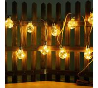 Lampada Solare Luci per Esterni 10x LED Lampadina Corda Canapa Decorazione