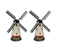 Lampada solare mulino a vento luce esterna lampada da giardino decorazione esterna batteria ricaricabile resistente alle intemperie IP44, multicolore, LED bianco caldo, LxLxH 19x42x51cm, set di 2