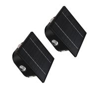 Lampada solare nera luce esterna lampada da parete per terrazza moderna, lampada da giardino quadrata a batteria parete di casa resistente alle intemperie, 1x LED 50lm 3000/6000K, LxPxA 13,1x7x13,1 cm