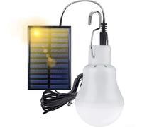 Lampada solare per capannone da interni, lampada a lanterna con pannello e telecomando, per giardino, patio, cortile, serra, tenda da campeggio, pollaio, illuminazione da pesca