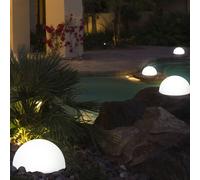Lampada Solare per Esterni da Parete Lampione LED Semi Sfera Giardino 1-5er Set
