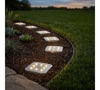Lampada Solare per Esterni da Percorso Giardino Acciaio Inox LED 6er Set [EEK: Non valutato]