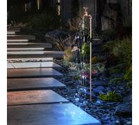 Lampada da Giardino Solare Esterni Rubinetto Oro LED Luce con Picchetto H 80 CM