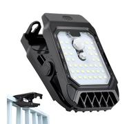 Lampada solare per esterni - Luce LED impermeabile in ABS da 10 W, applique con movimento a morsetto per sicurezza e illuminazione | Apparecchio ad energia solare per cortile, patio, balcone,