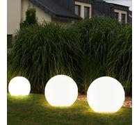 Lampada Solare per Esterni Sfera Luce con Picchetto LED Chiodi Giardino 3er Set
