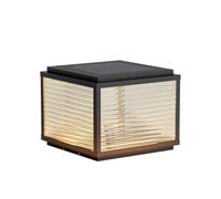 Lampada Solare per Pali di Recinzione Quadrati Moderni, luci a LED alimentate a energia Solare, luci per Ponti a Colonna Nere, Lampada per Esterni, Illuminazione per percorsi paesaggistici, imperme