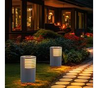 Lampada Solare Piantana per Esterni LED Antracite da Percorso Terrazza 2er Set