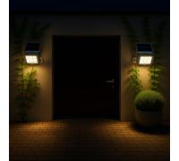 Lampada Solare Sensore Movimento da Parete LED Per Esterni Mobile Bianco 2er Set