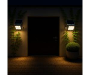 Lampada Solare Sensore Movimento da Parete LED Per Esterni Mobile Bianco 2er Set