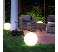Lampada Solare Sferica Da Giardino Con Picchetto H 62 Cm Set Di 2