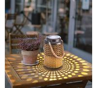 Lanterna solare da esterno Lanterna solare da esterno boho decorativa Lanterna solare per giardino esterno, sospesa, LED, DxH 12x16 cm