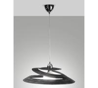 Aragon lampada sospensione nero vetro effetto vortice [EEK: A]