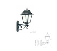 LAMPADA SOSPENSIONE ESTERNI QUADRATA NERA E27 - SOVIL 984/06