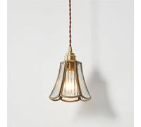 Lampada sospensione Nordic Gold Dining Room Glass Pendant Light, Kitchen Island Adjustable Height Hardwired Ceiling Hanging Lamp For Aisle Farmhouse Bedroom Living