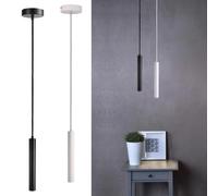 Lampada sospensione SLIM LED 5W pendente dimmerabile cilindro luce 2700K tavolo [EEK: A++]