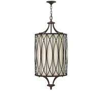 Lampada Sospensione Soffitto Luce a Acciaio Lino Bronzo D 40,6 CM 4 Fiamma [EEK: Non valutato]