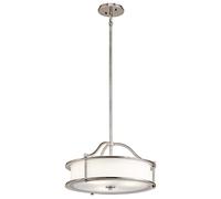 Lampada Sospensione Soffitto Luce a Acciaio Sala da Pranzo D 45,7cm 3 Fiamma [EEK: Non valutato]