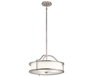 Lampada Sospensione Soffitto Luce a Acciaio Sala da Pranzo D 45,7cm 3 Fiamma [EEK: Non valutato]