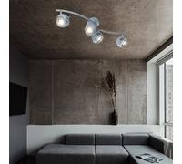 Lampada Spot Binario Faretti Plafoniera LED Metallo Grigio Antico Regolabile [EEK: G]