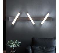 Lampada Spot da Parete Punti Flessibile Interruttore Metallo Argento 3x LED