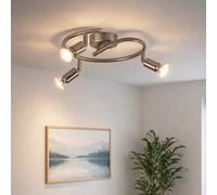 Plafoniera LED mobile Spotrondell silver Faretto da soffitto a 3 fiamme, metallo, 3x 3W 280Lm bianco caldo, DxH 25x15 cm